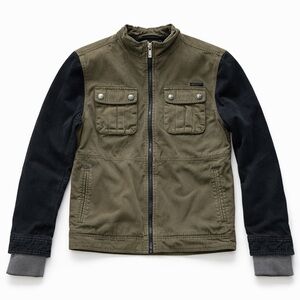 FOX Racing Jacket Men's L Canvas Full Zip Fleece Lined